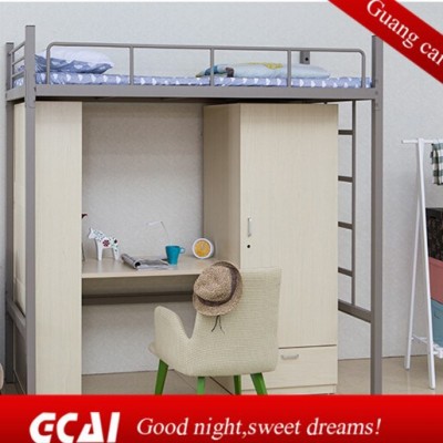 High school dormitory commercial furniture metal bunk bed full set teenager bed